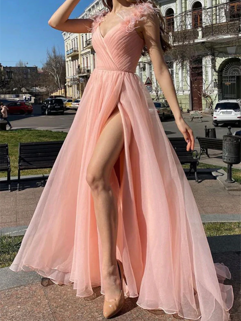 pink a line dress